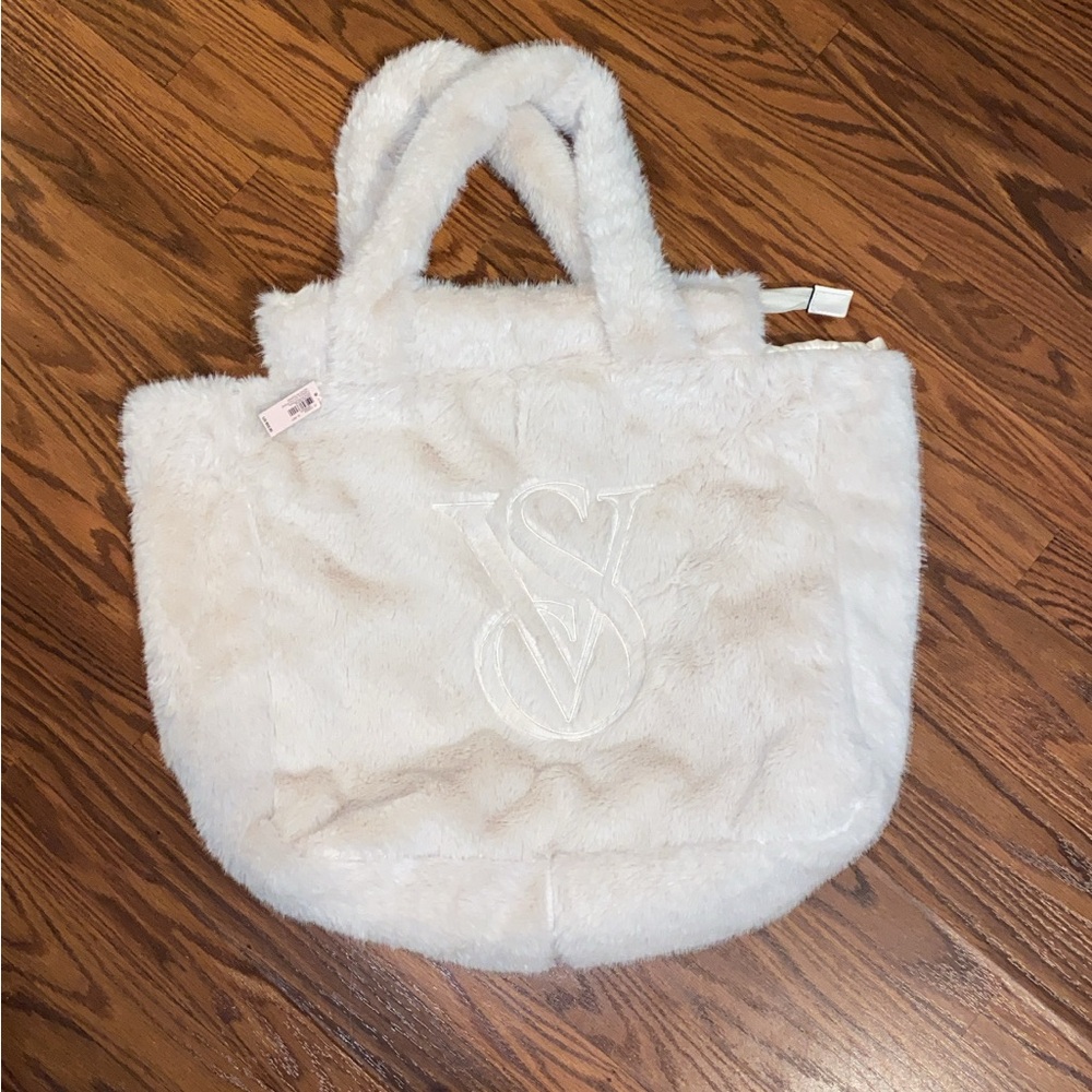 Victoria's Secret Plush White Tote Bag
